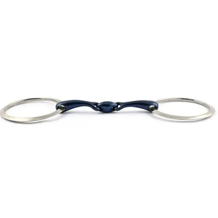 Jump'In Mors Grands Anneaux Plats Blue Steel Double Brisure Sale