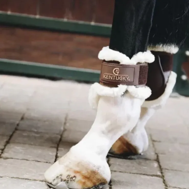 Kentucky Horsewear Kentucky Protège Boulets Jeunes Chevaux Mouton Marron Outlet